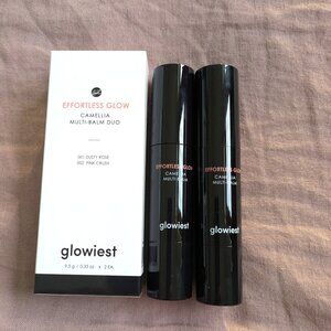 🌸 NIB gloweist Effortless Glow Camellia Multi Balm Duo Dusty Rose & Pink Crush